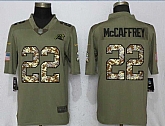 Nike Panthers 22 Christian McCaffrey Olive Camo Salute To Service Limited Jersey,baseball caps,new era cap wholesale,wholesale hats